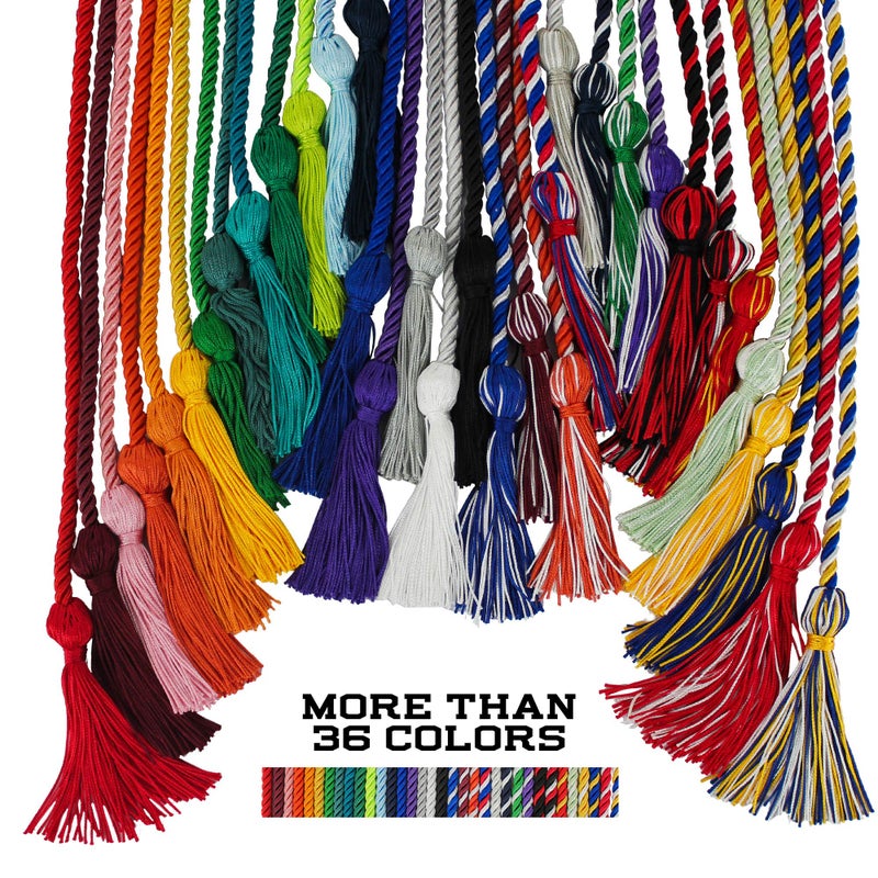 GraduationMall Graduation Honor Cord 68"" NavyWhite - Image 3